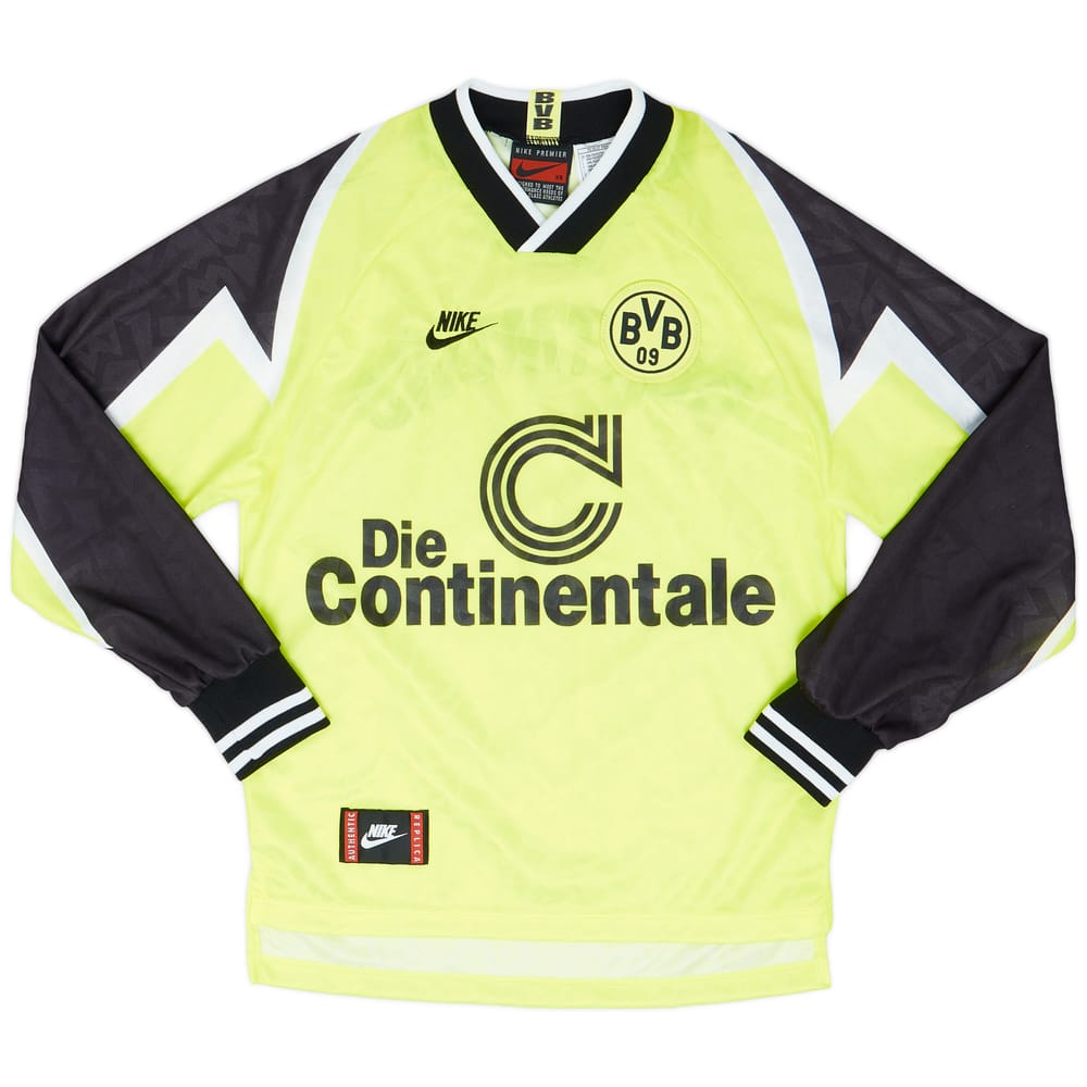 1995-96 Borussia Dortmund Home L/S Shirt - 9/10 - (XS)