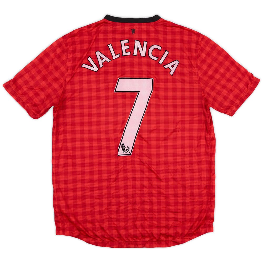 2012-13 Manchester United Home Shirt Valencia #7 - 6/10 - (L)