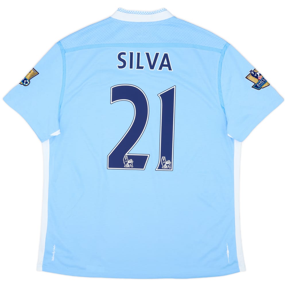 2011-12 Manchester City Home Shirt Silva #21 - 7/10 - (XXL)