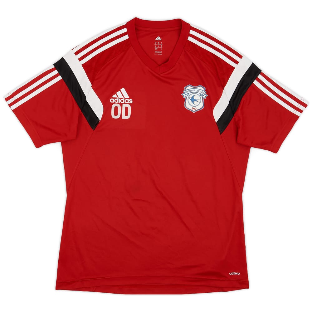2015-16 Cardiff Staff Issue adidas Training Shirt OD - 8/10 - (M)