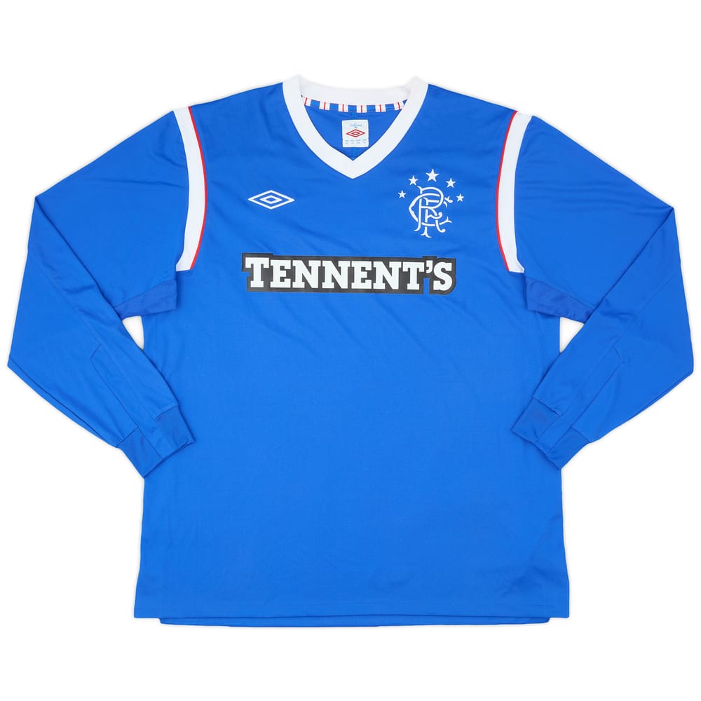 2011-12 Rangers Home L/S Shirt - 7/10 - (XL)