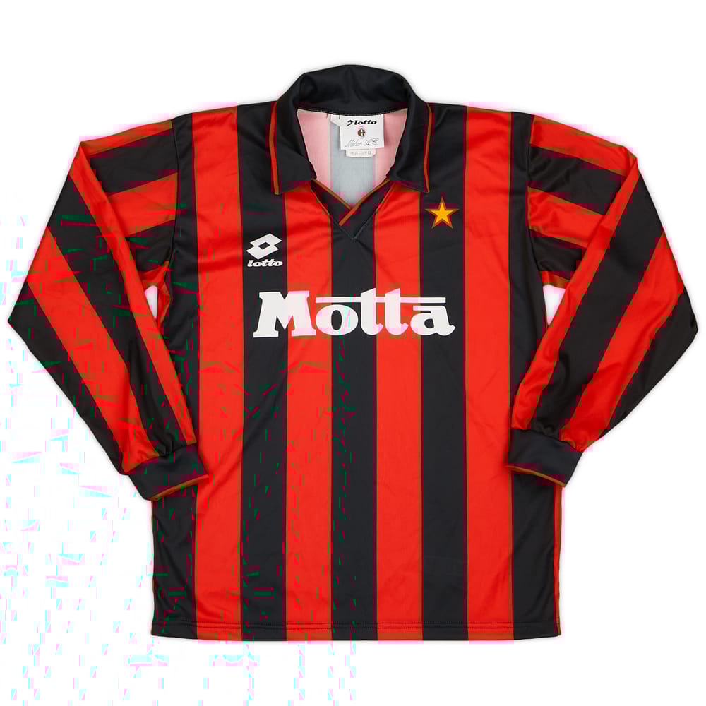 1993-94 AC Milan Home L/S Shirt - 9/10 - (S)