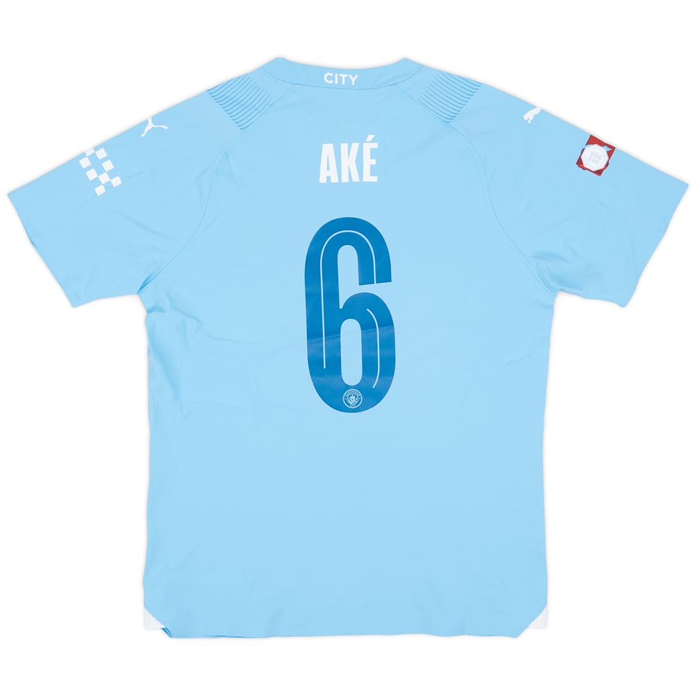 2023-24 Manchester City Match Issue Community Shield Home Shirt Ake #6