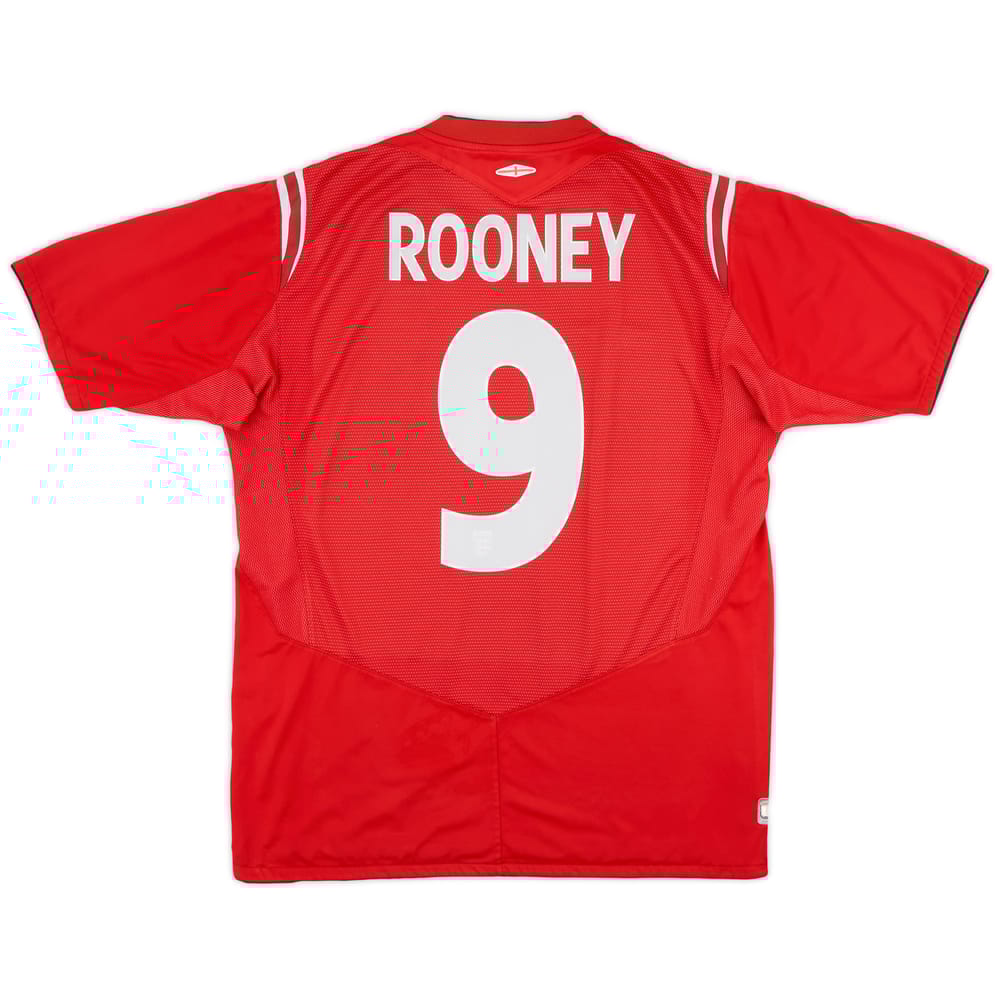 2004-06 England Away Shirt Rooney #9 - 7/10 - (L)