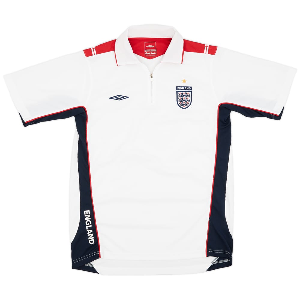 2004-05 England Umbro 1/4 Zip Polo Shirt - 9/10 - (M)