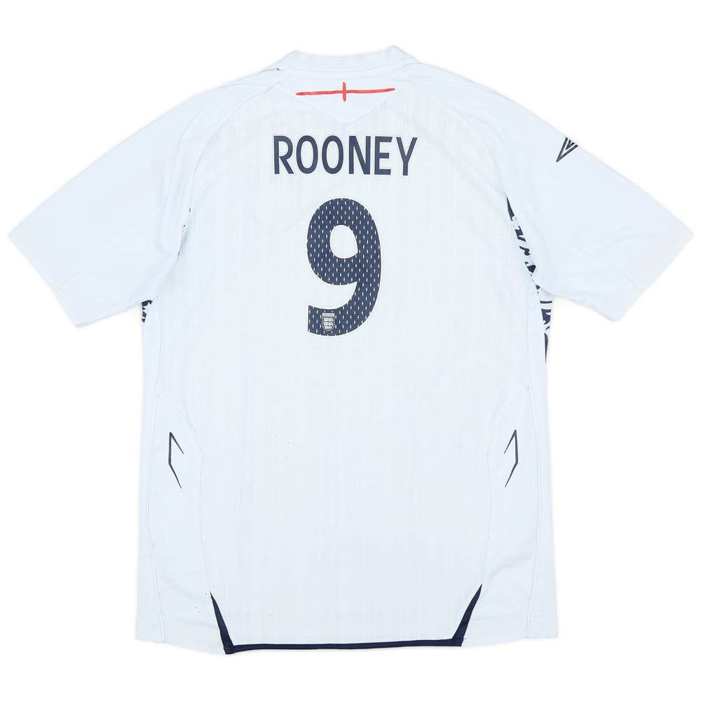 2007-09 England Home Shirt Rooney #9 - 6/10 - (XL.Boys)
