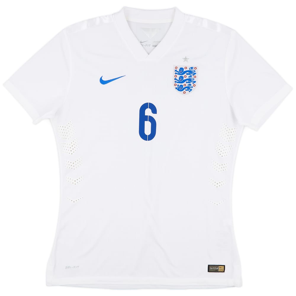 2014-15 England Player Issue Home Shirt #6 - 8/10 - (L)