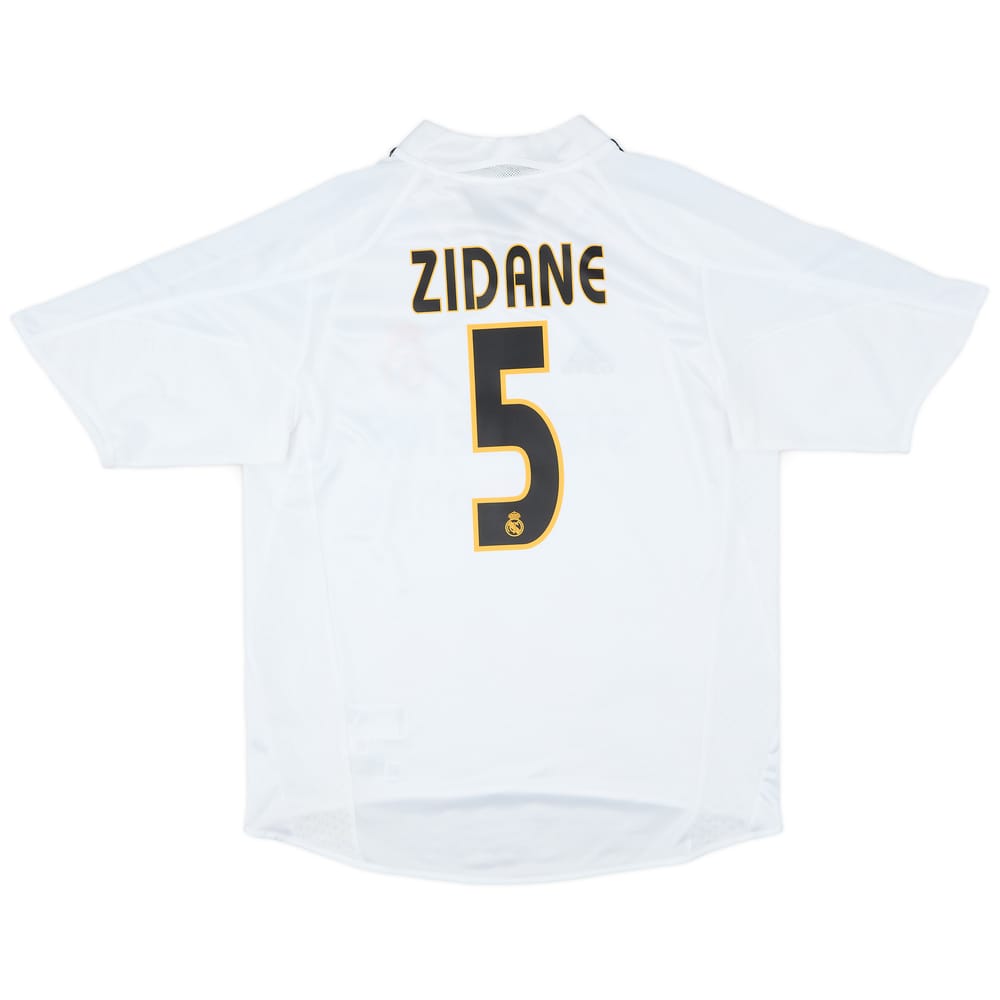 2004-05 Real Madrid Home Shirt Zidane #5 - 8/10 - (M)