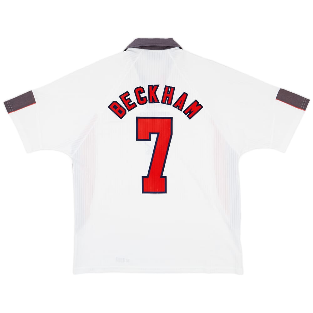 1997-99 England Home Shirt Beckham #7 - 7/10 - (XL)