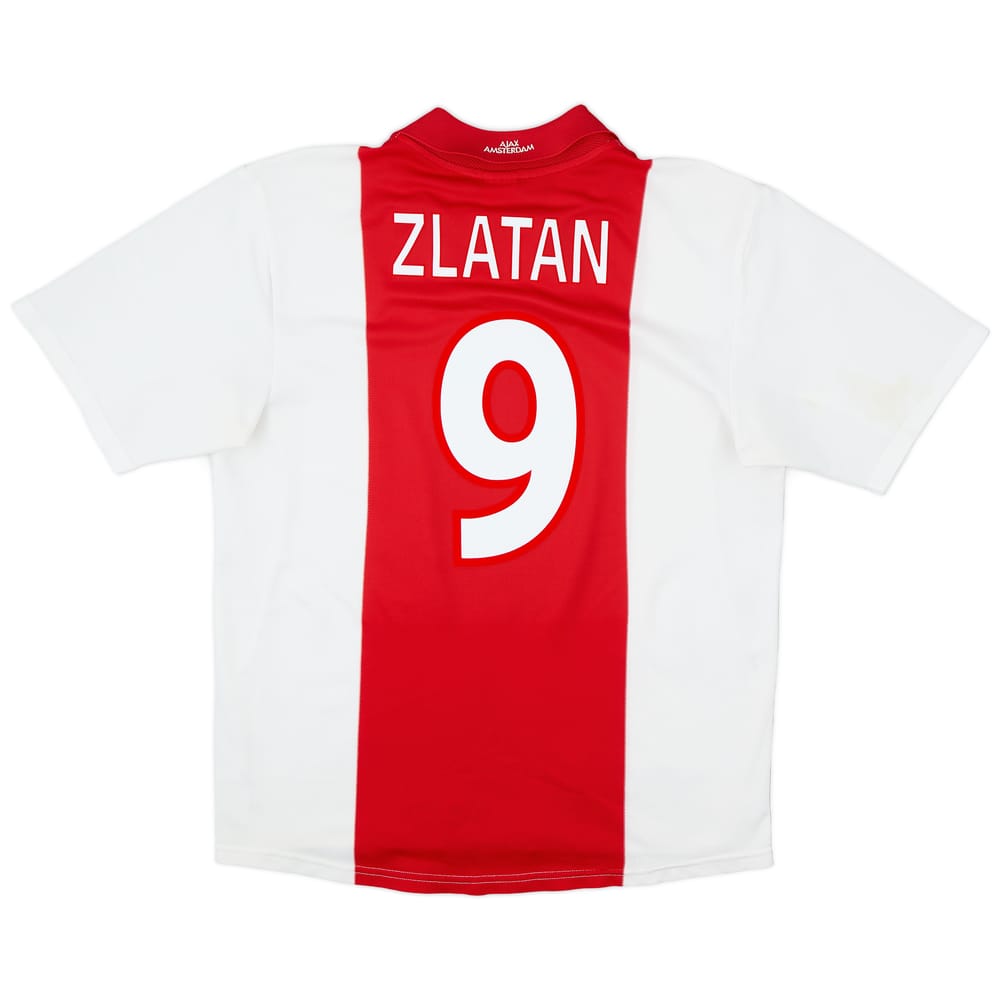 2001-02 Ajax adidas Home Shirt Zlatan #9 - 7/10 - (L)