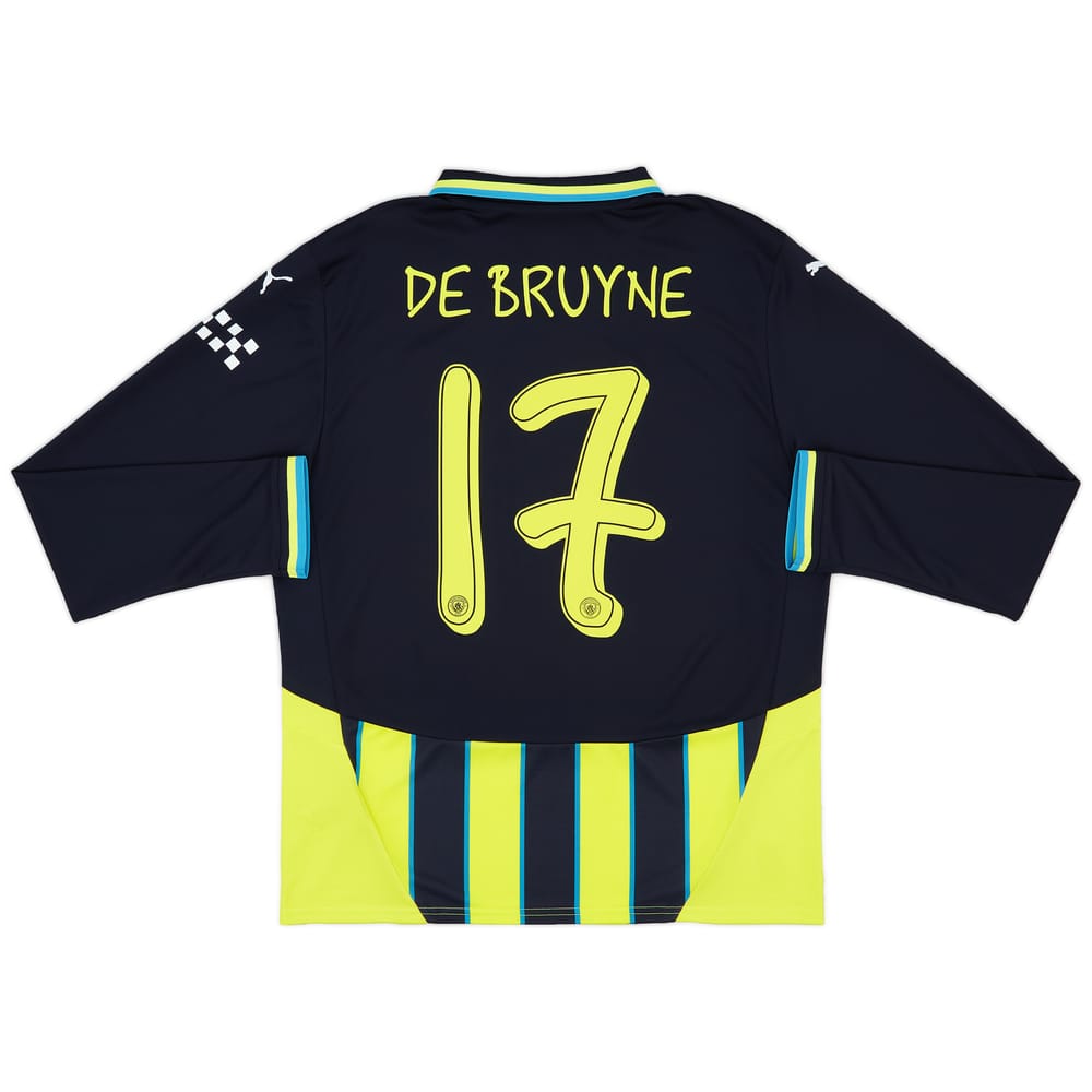 2024-25 Manchester City Away L/S Shirt De Bruyne #17