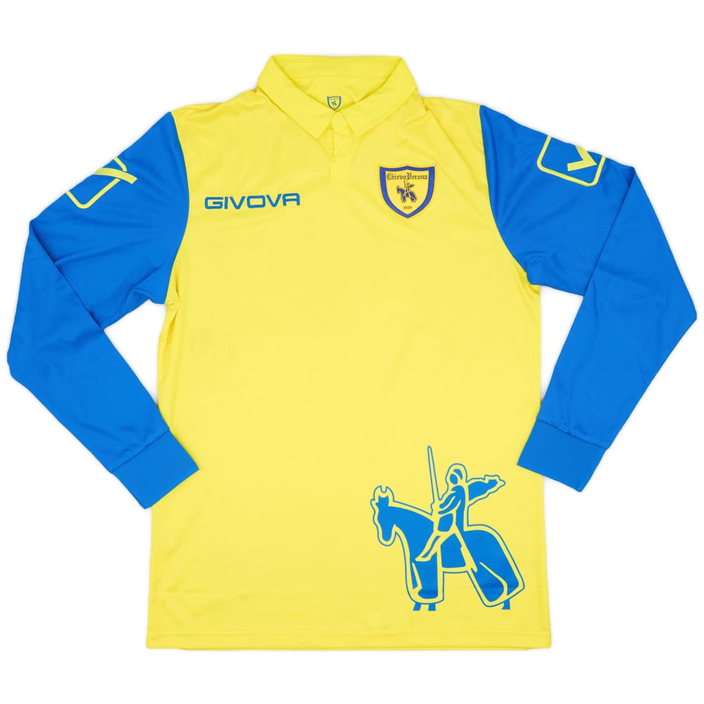 2020-21 Chievo Verona Home L/S Shirt - 9/10 - (M)