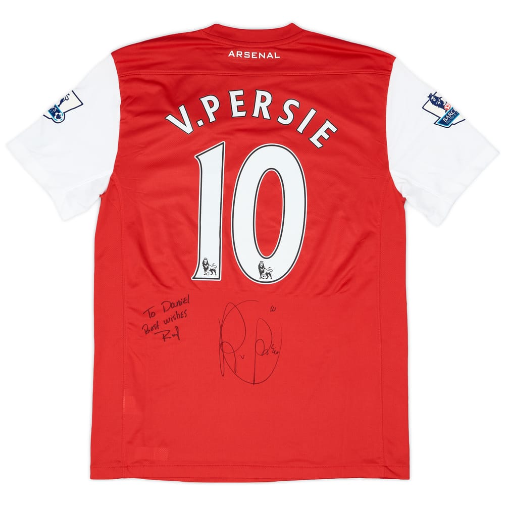 2011-12 Arsenal Signed Home Shirt v. Persie #12