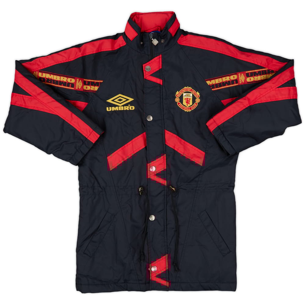 1994-95 Manchester United Umbro Padded Bench Coat - 9/10 - (L.Boys)