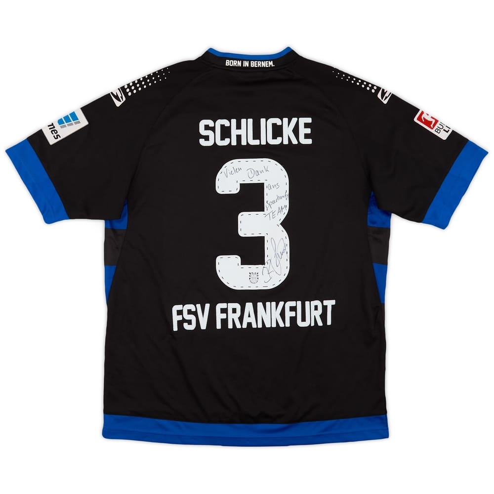 2013-14 FSV Frankfurt Match Issue Signed Home Shirt Schlicke #3