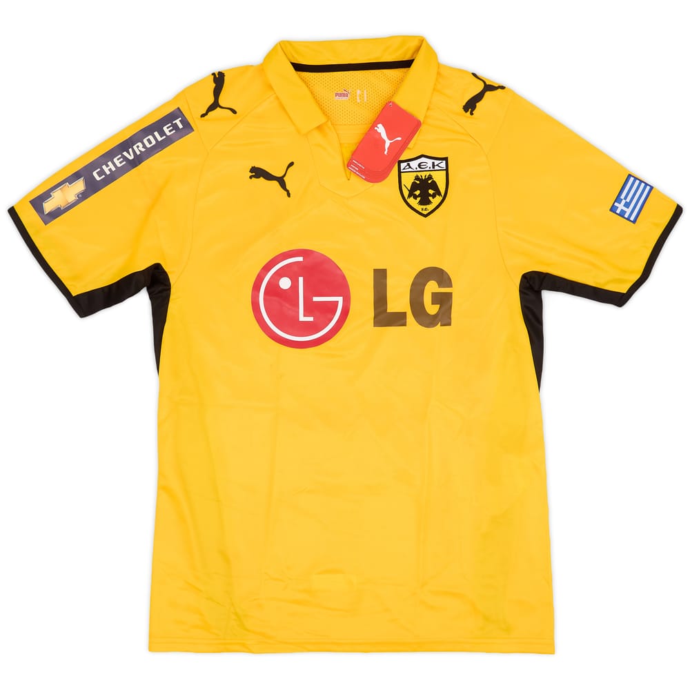 2008-09 AEK Athens Home Shirt (S)