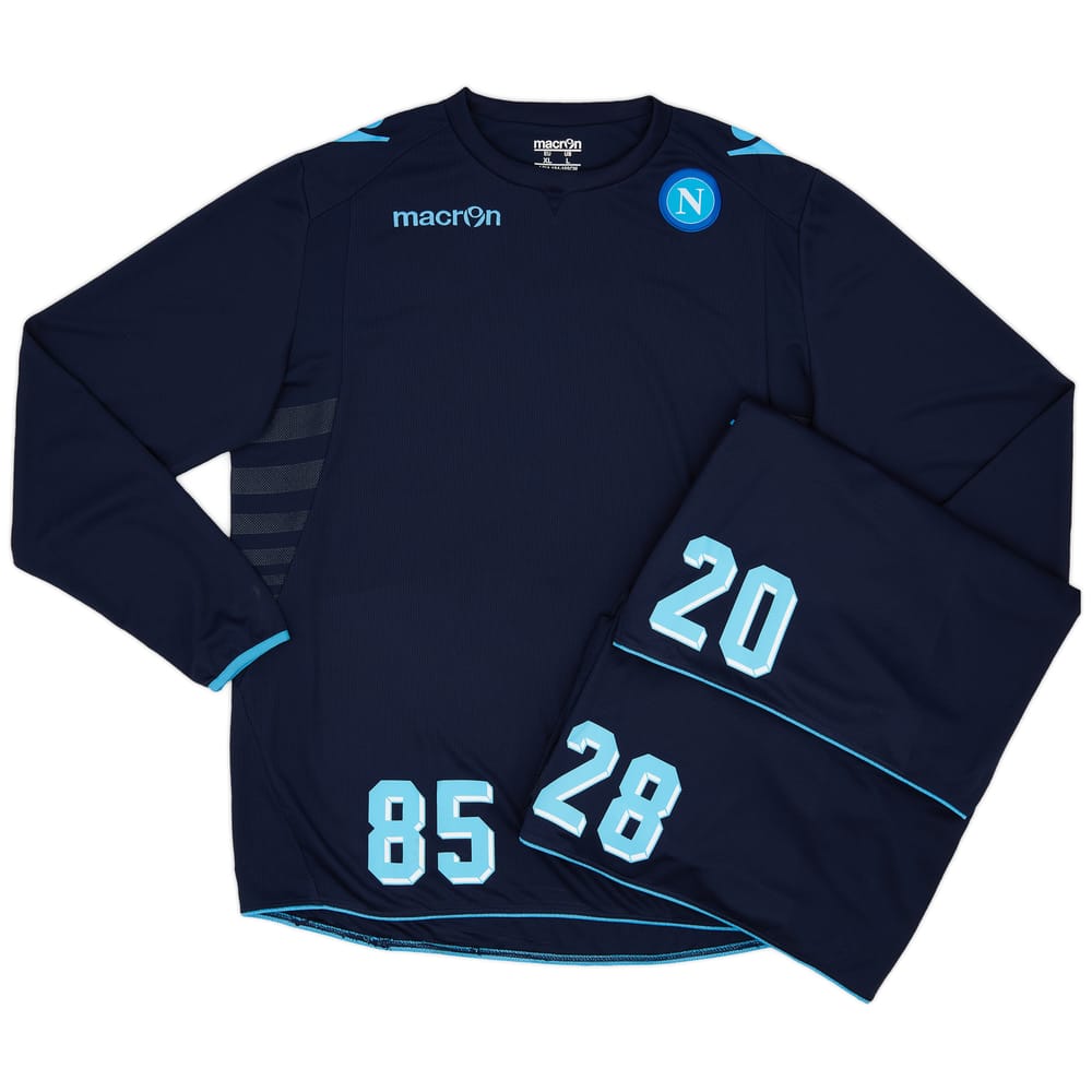 2013-14 Napoli Player Issue Training L/S Tee # -7/10 - (XL)