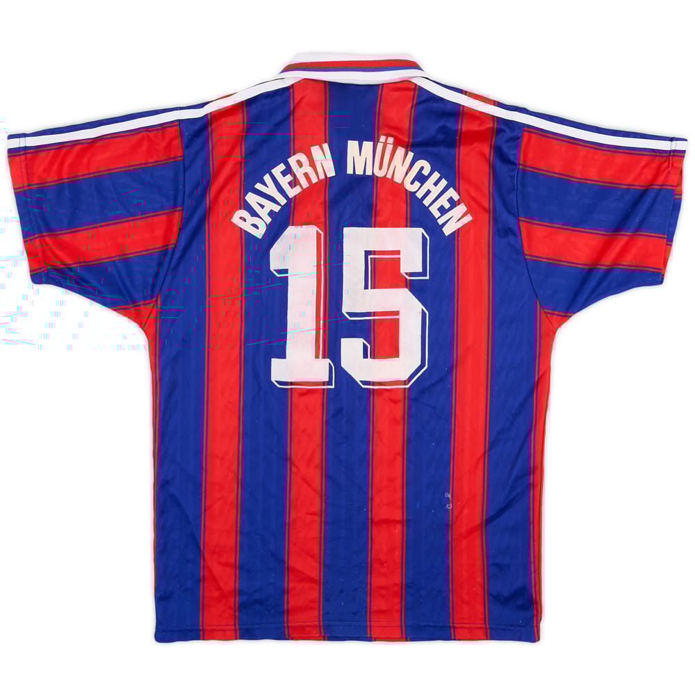1995-97 Bayern Munich Home Shirt #15 - 7/10 - (XL.Boys)