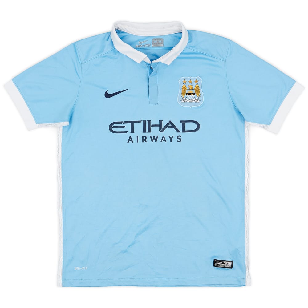 2015-16 Manchester City Home Shirt - 5/10 - (XL.Boys)