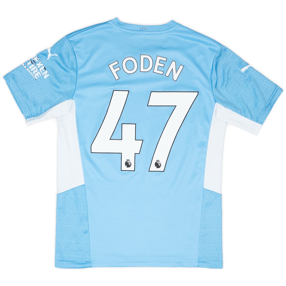 2021-22 Manchester City Home Shirt Foden #47 - 5/10 - (S)