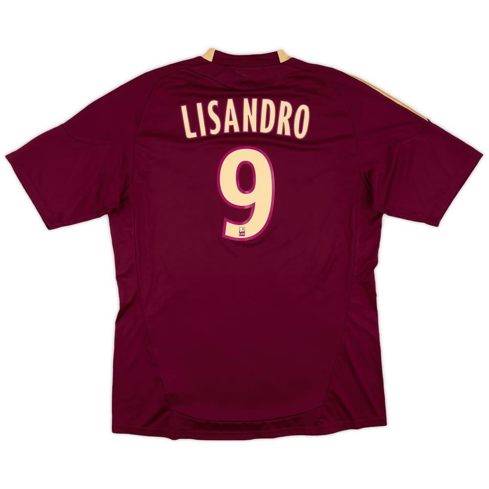 2010-11 Lyon Away Shirt Lisandro #9 - 9/10 - (XL)