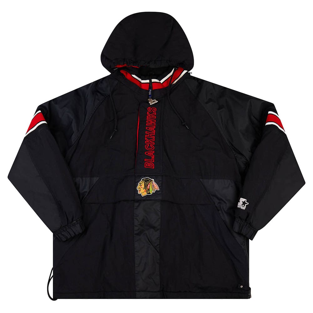 1990s Chicago Blackhawks Starter Rain Coat L