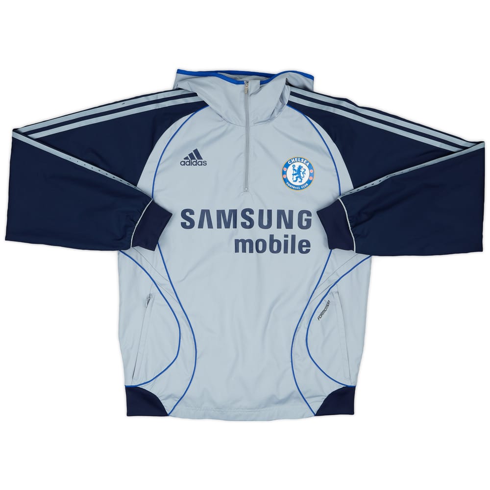 2006-07 Chelsea adidas 1/4 Zip Hooded Drill Top - 7/10 - (S)