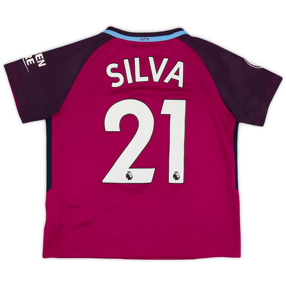 2017-18 Manchester City Away Shirt Silva #21 - 6/10 - (5-6 Years)