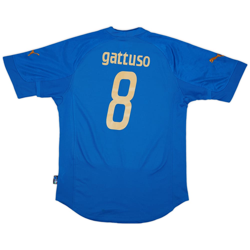 2004-06 Italy Home Shirt Gattuso #8 - 8/10 - (M)