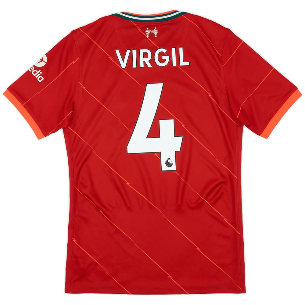 2021-22 Liverpool Home Shirt Virgil #4 - 8/10 - (S)
