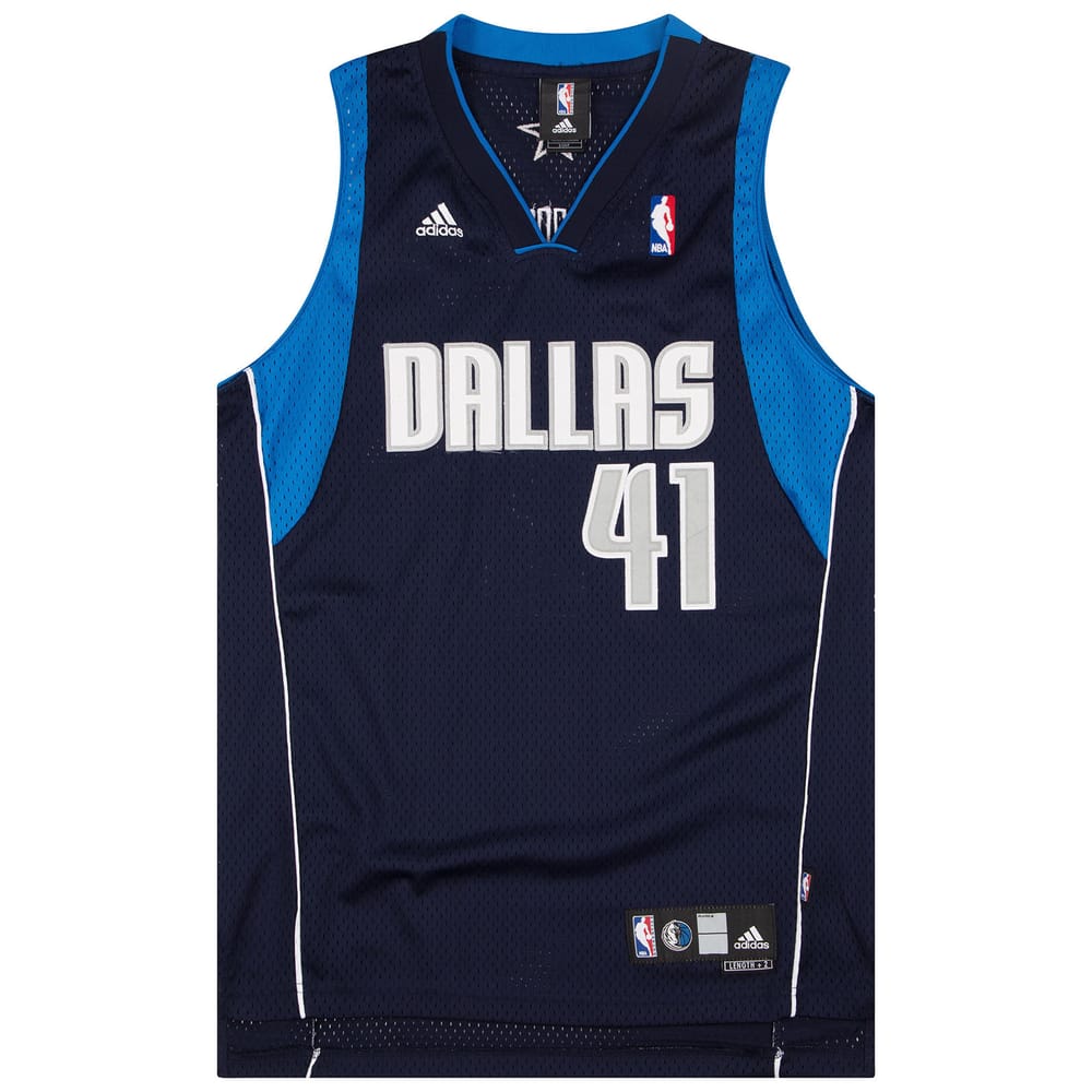 2006-10 Dallas Mavericks Nowitzki #41 adidas Swingman Jersey (Away) S