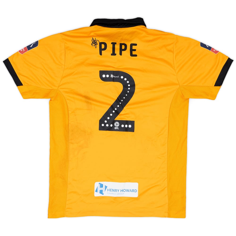 2018-19 Newport County Match Worn FA Cup Home Shirt Pipe