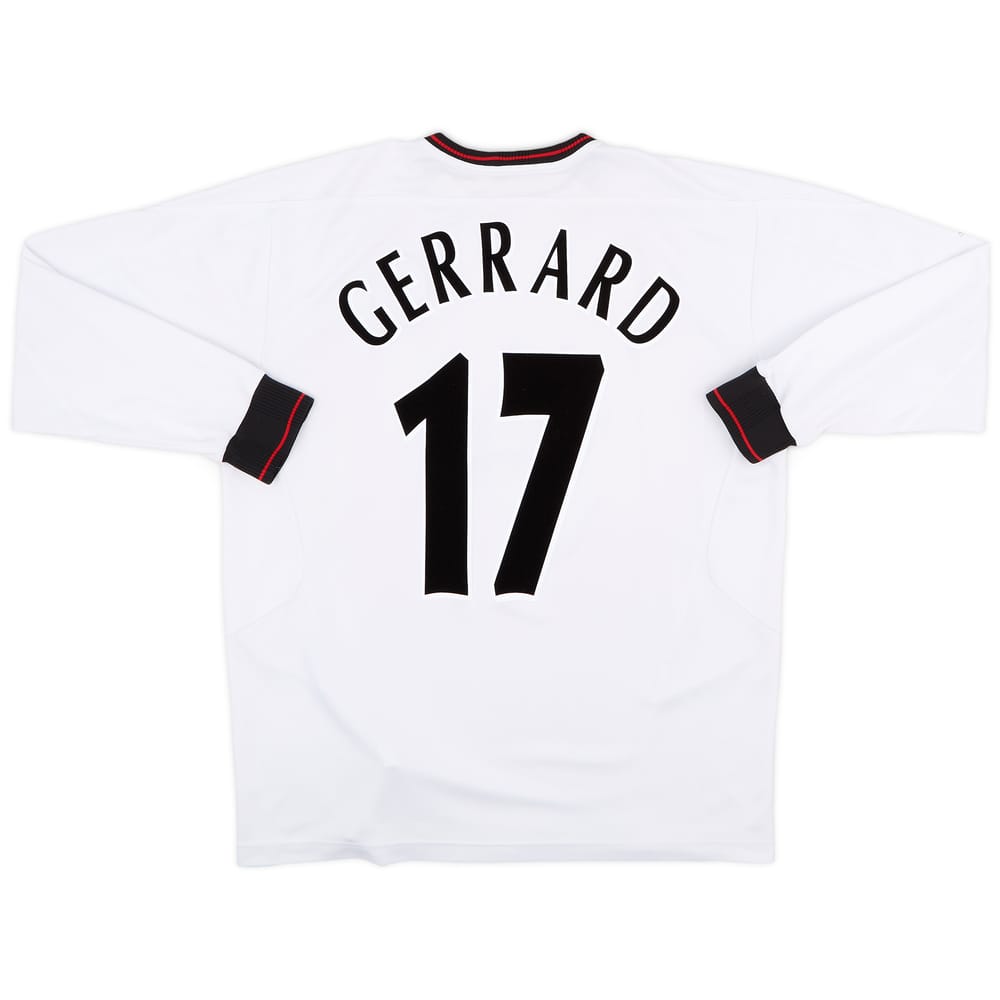 2003-04 Liverpool Away L/S Shirt Gerrard #17 - 6/10 - (L)