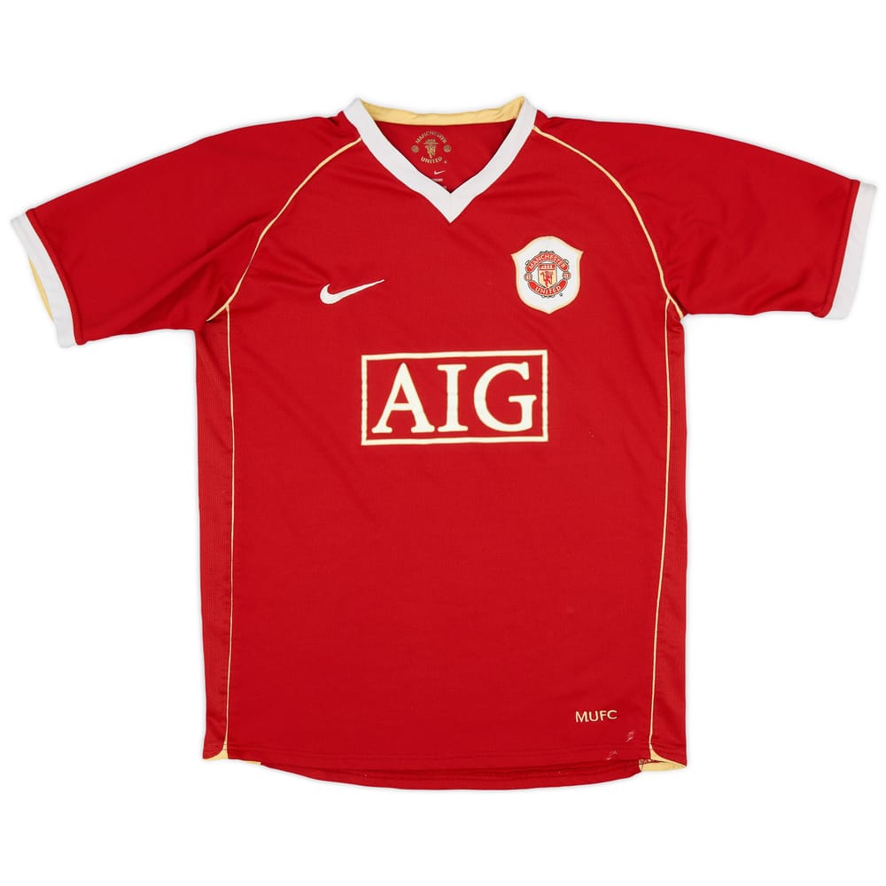 2006-07 Manchester United Home Shirt - 7/10 - (XL.Boys)