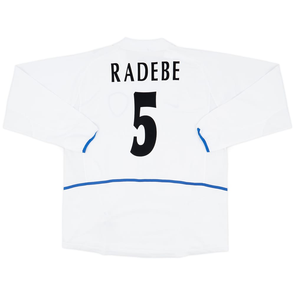 2002-03 Leeds United Home L/S Shirt Radebe #5 - 9/10 - (XL)