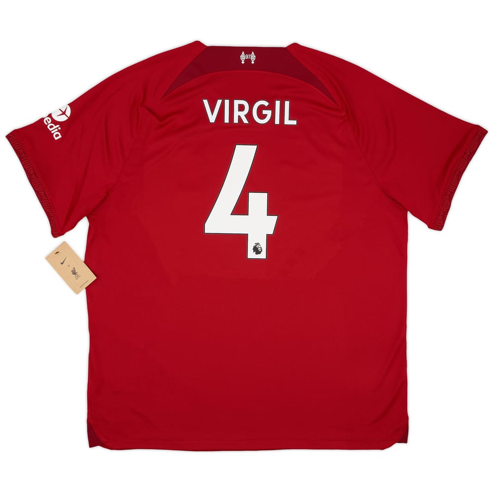2022-23 Liverpool Home Shirt Virgil #4 (XXL)