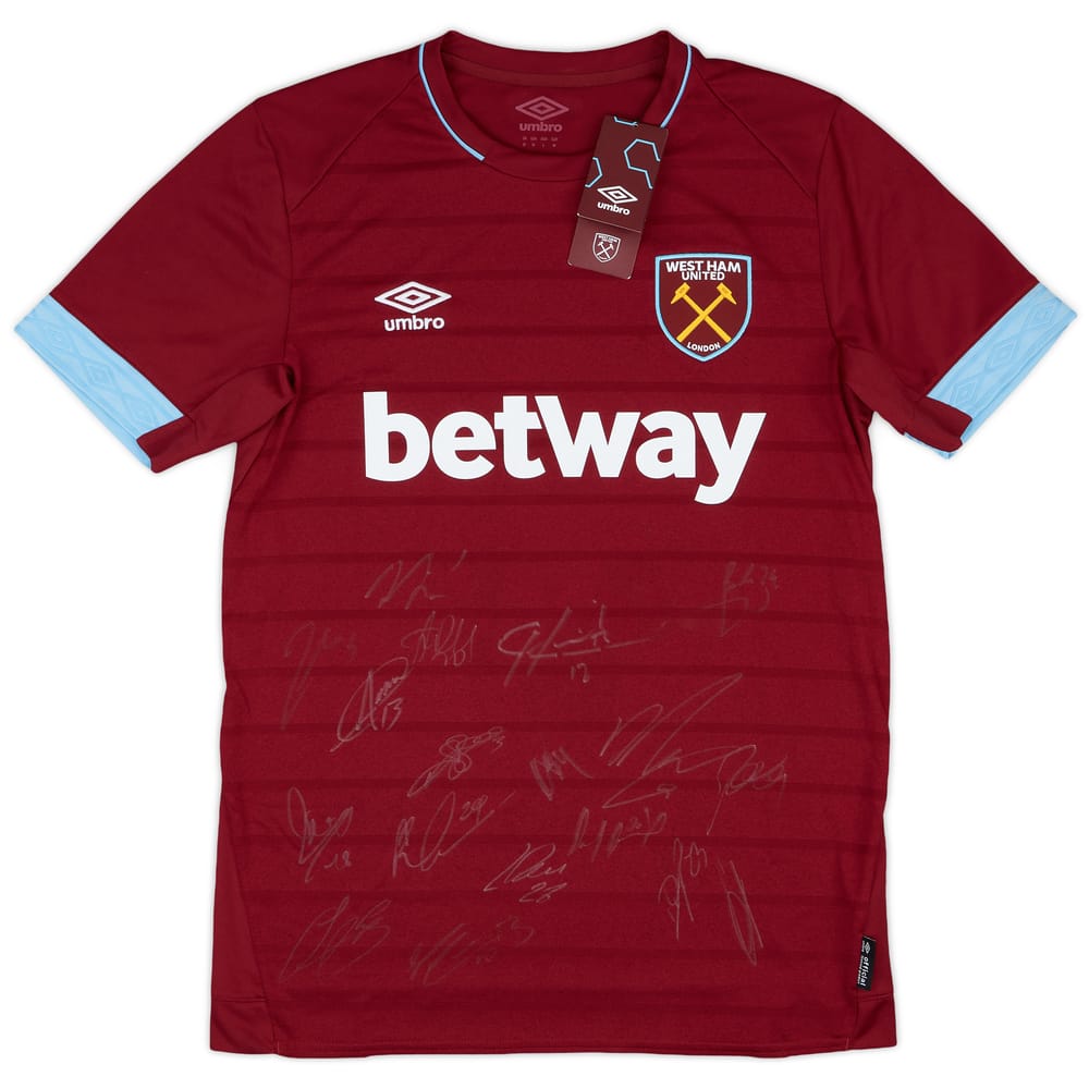 2018-19 West Ham Squad Signed Home Shirt