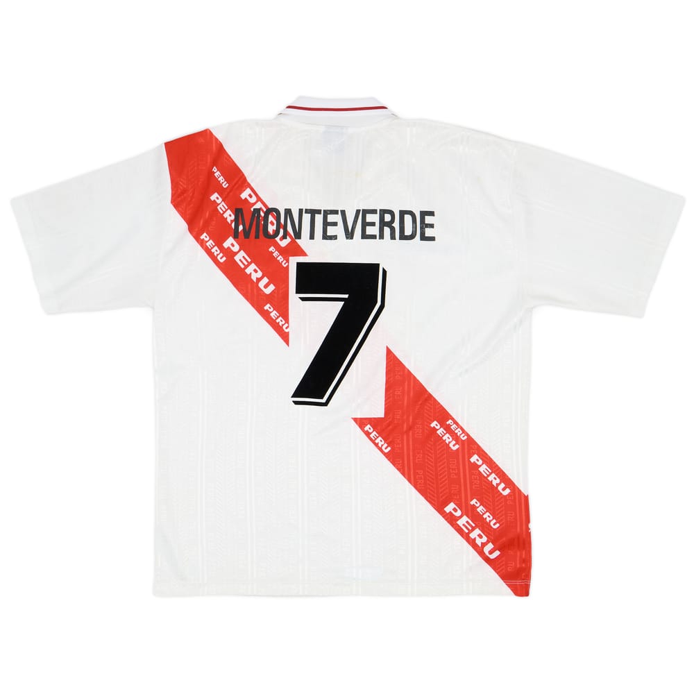 1996-98 Peru Home Shirt Monteverde #7 - 8/10 - (L)