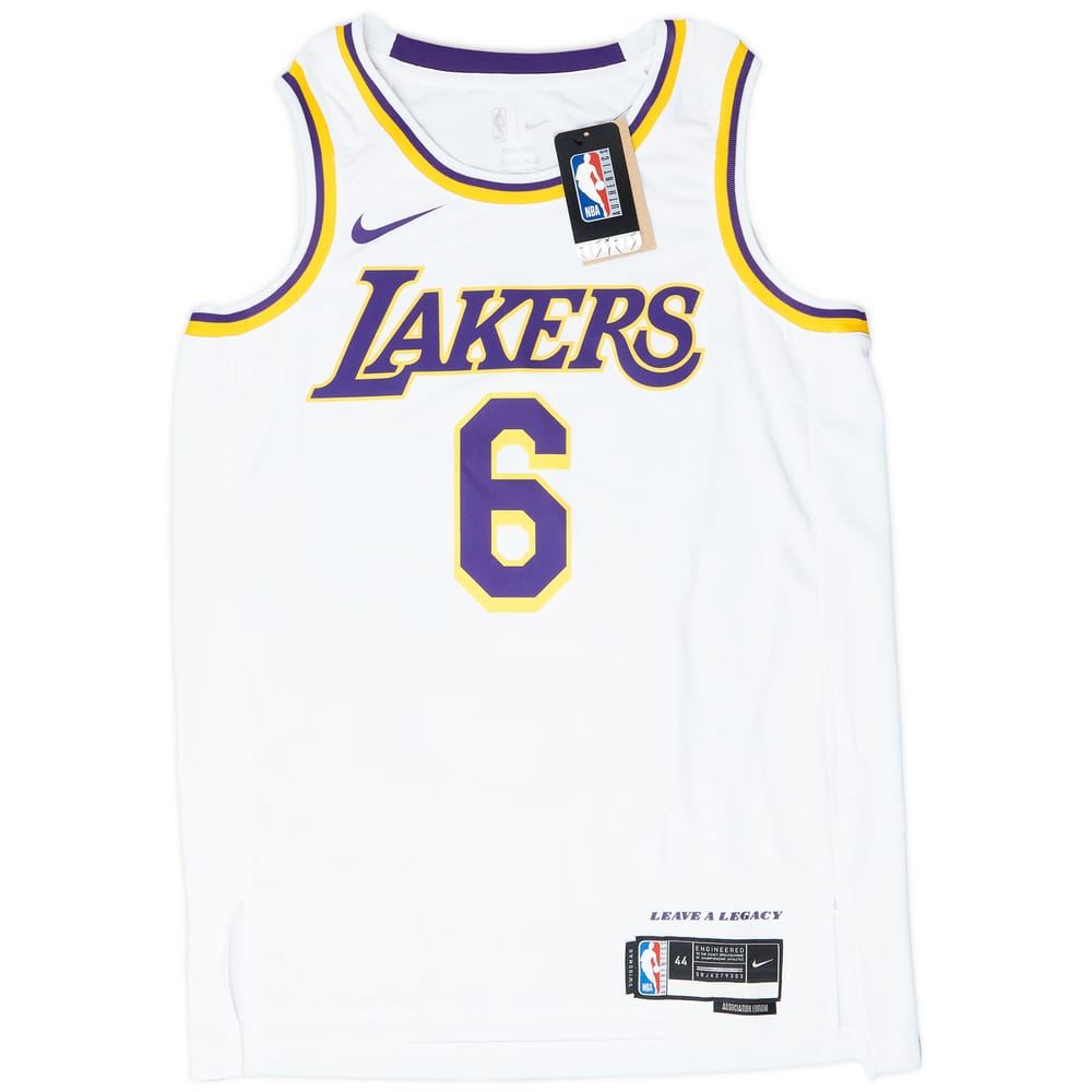 2021-23 LA Lakers James #6 Nike Swingman Home Jersey (M)