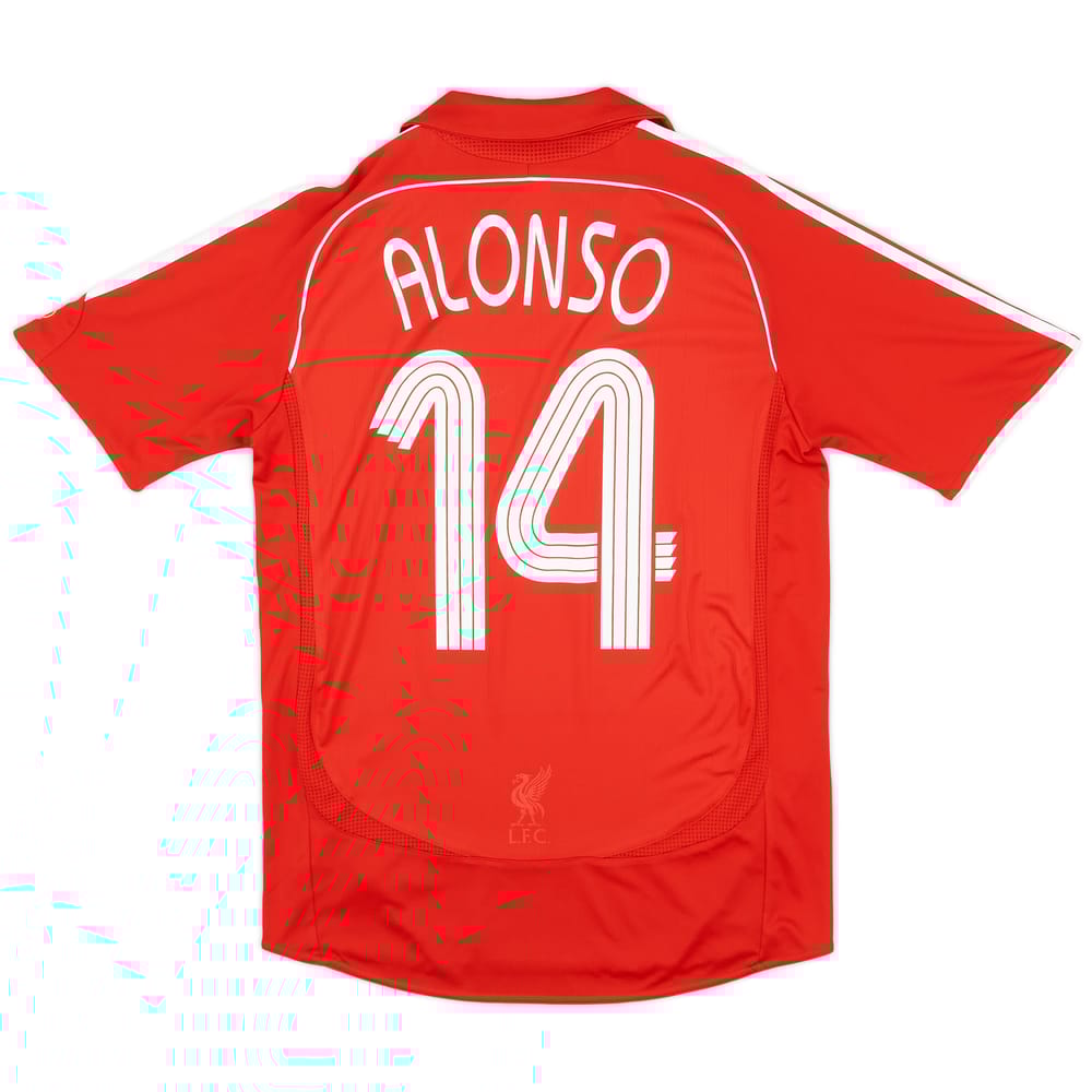2006-08 Liverpool Home Shirt Alonso #14 - 6/10 - (S)
