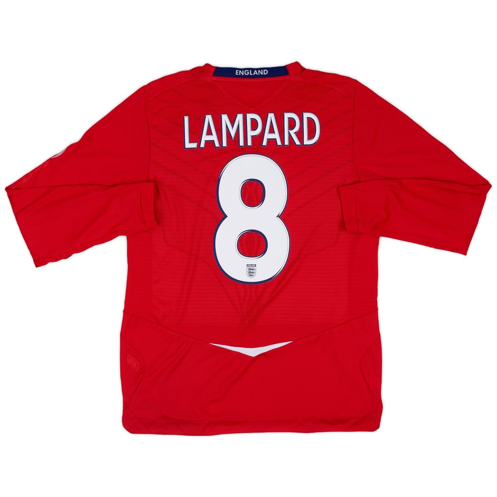 2008-10 England Away L/S Shirt Lampard #8 - 9/10 - (M)