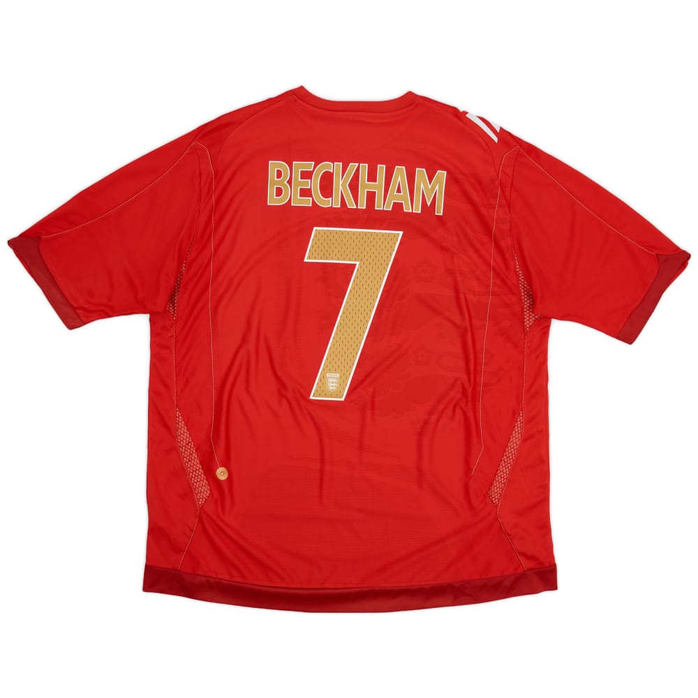 2006-08 England Away Shirt Beckham #7 - 6/10 - (XXL)