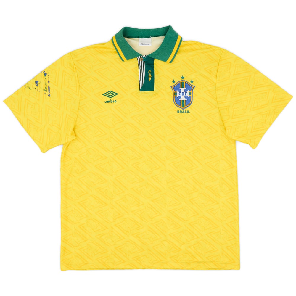1991-93 Brazil Home Shirt - 6/10 - (L)