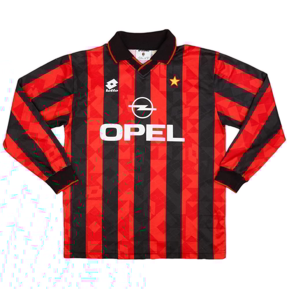 1994-95 AC Milan Home L/S Shirt - 9/10 - (L)