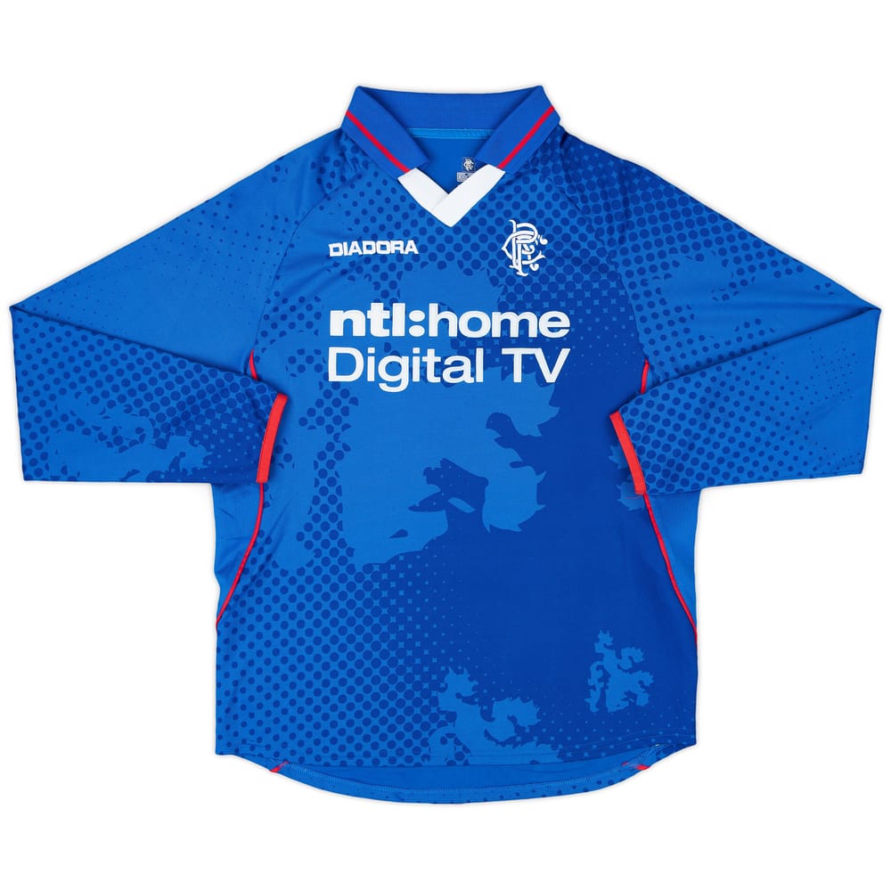 2002-03 Rangers Home L/S Shirt - 10/10 - (S)