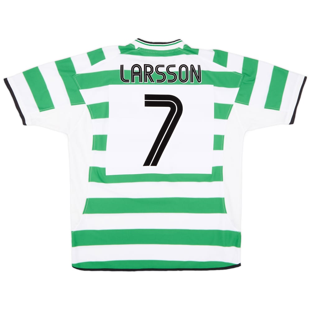2001-03 Celtic Home Shirt Larsson #7 - 8/10 - (XL)