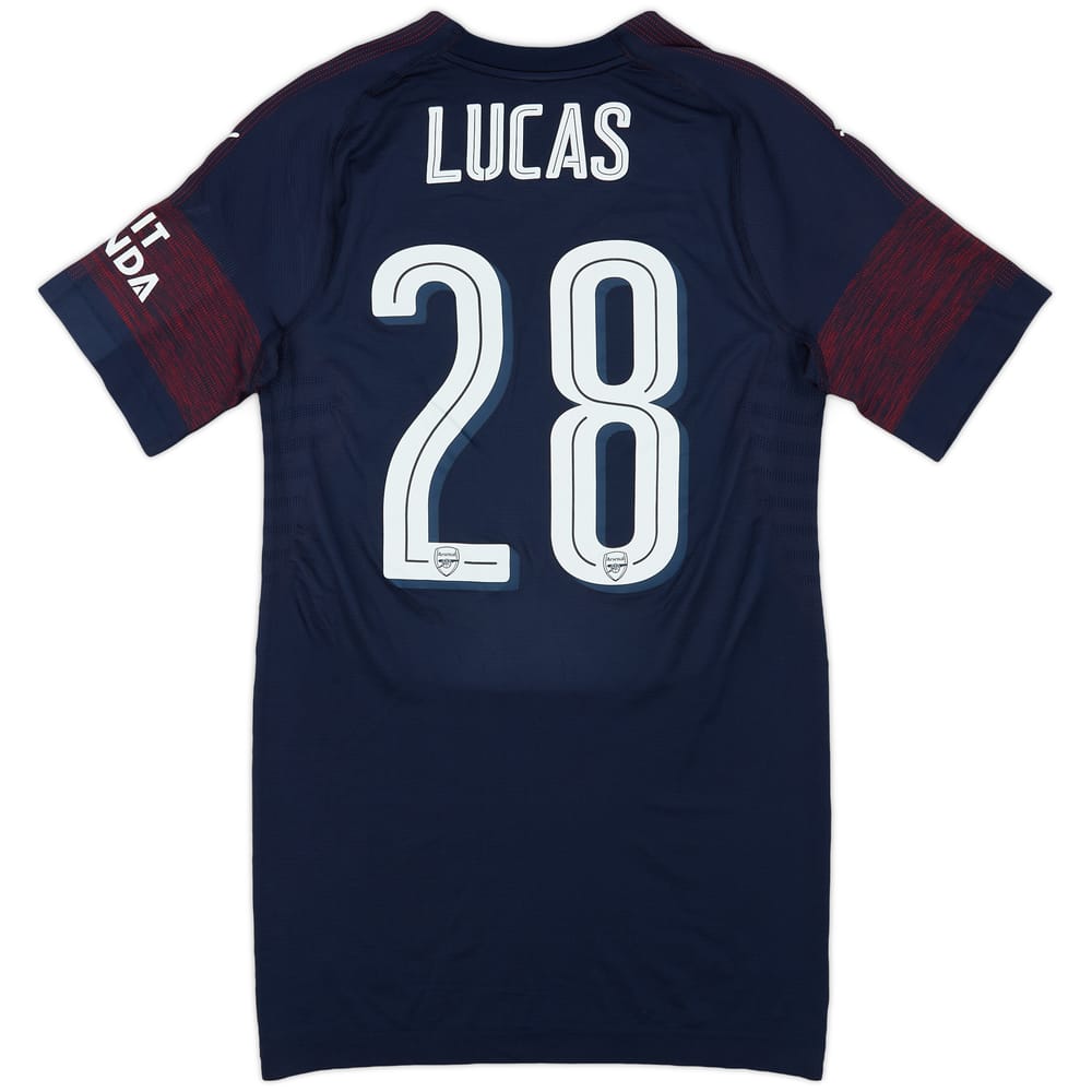 2018-19 Arsenal Match Issue Away Shirt Lucas #28