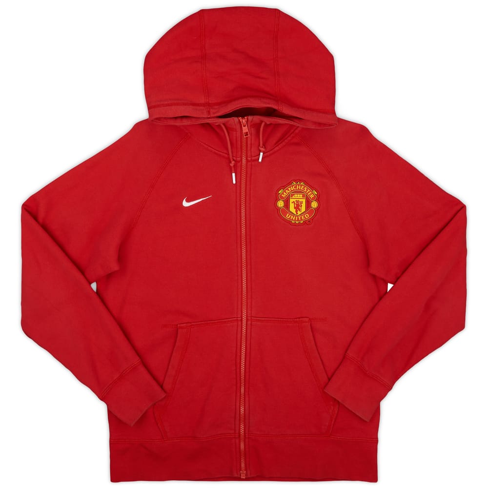 2014-15 Manchester United Nike Zipped Hooded Top - 8/10 - (L)