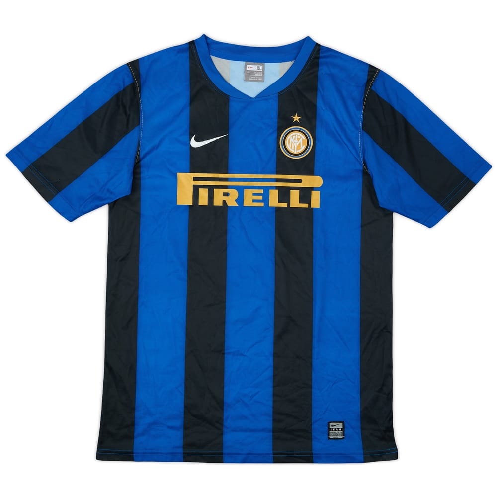 2008-09 Inter Milan Basic Home Shirt - 9/10 - (XL.Boys)