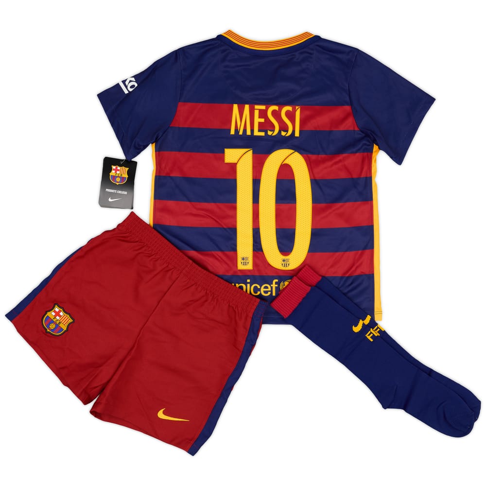 2015-16 Barcelona Home Full Kit Messi #10 (5-6 Years)